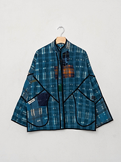 The Ladhiya Quilted Indigo Kantha Jacket Wholesale