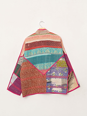 The Ladhiya Quilted Patchwork Kantha Jacket
