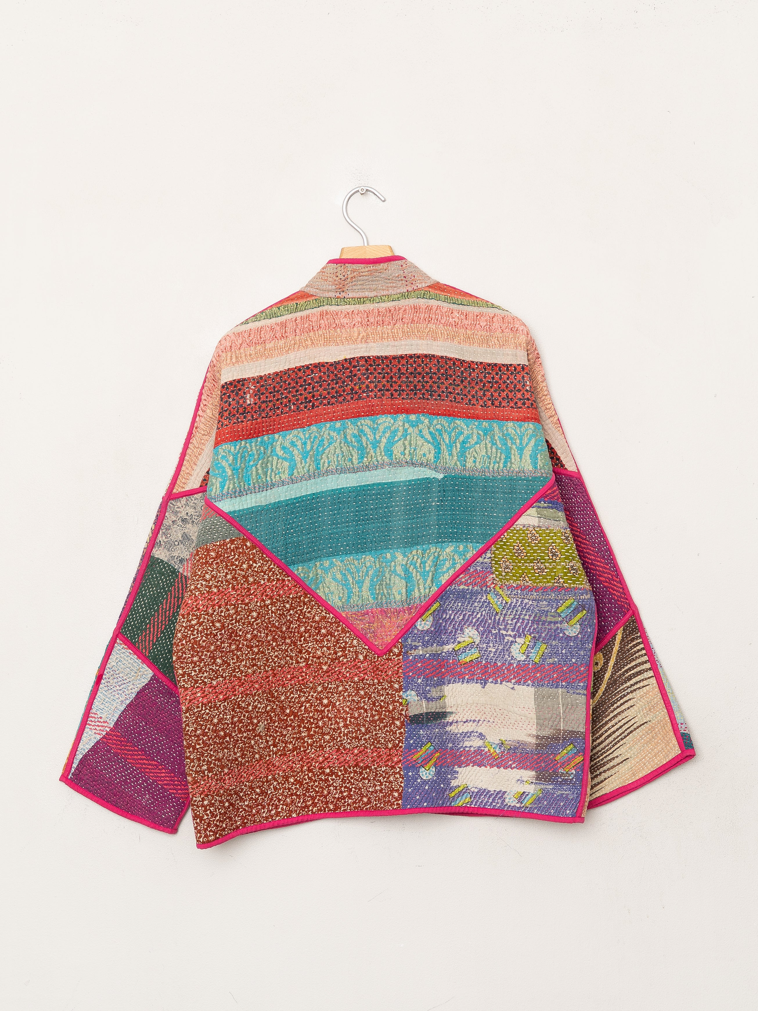 The Ladhiya Quilted Patchwork Kantha Jacket