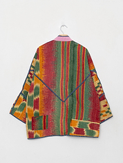 The Narmada Quilted Patchwork Kantha Jacket