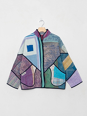 The Ladhiya Petite Quilted Patchwork Kantha Jacket