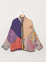 The Ladhiya Quilted Patchwork Kantha Jacket