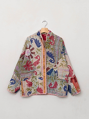 The Ladhiya Quilted Suzani Kantha Jacket