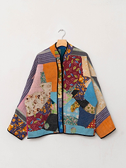 The Ladhiya Quilted Patchwork Kantha Jacket