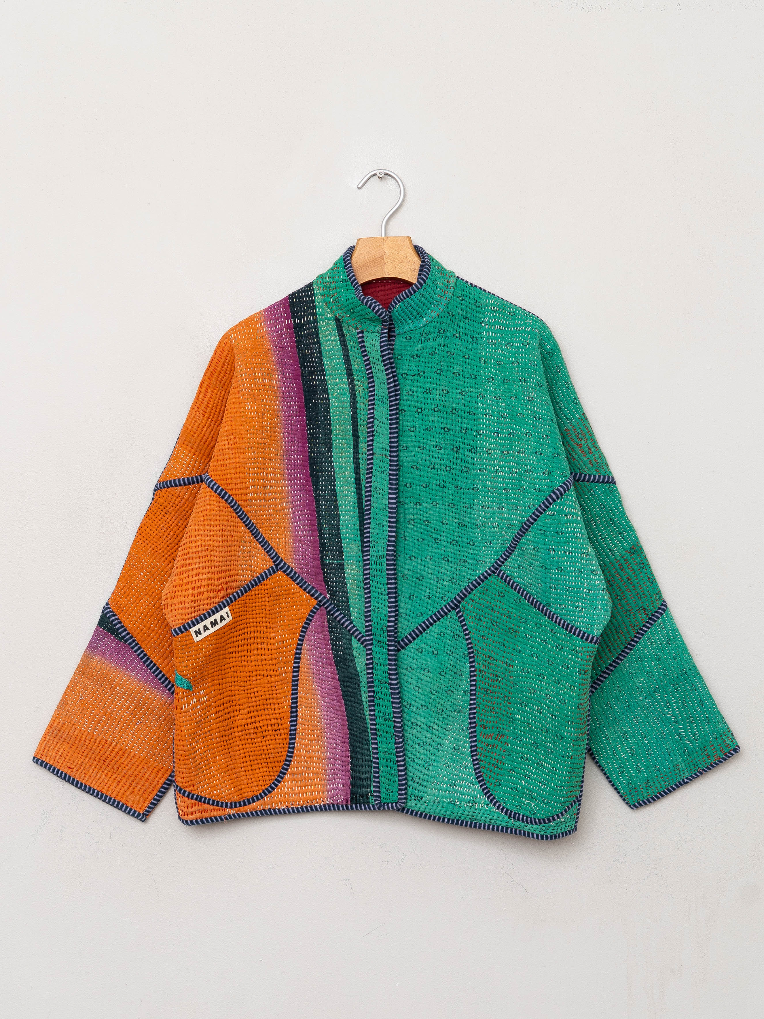 The Ladhiya Quilted Patchwork Kantha Jacket