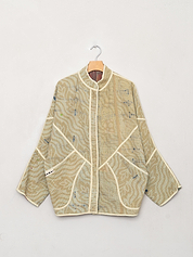 The Ishani Quilted Patchwork Kantha Jacket