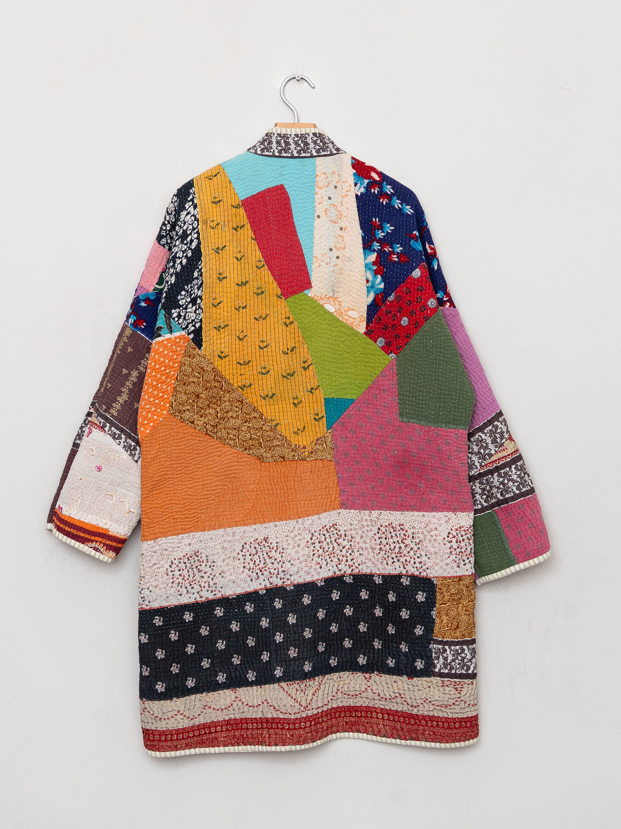 The Sai Quilted Patchwork Kantha Coat