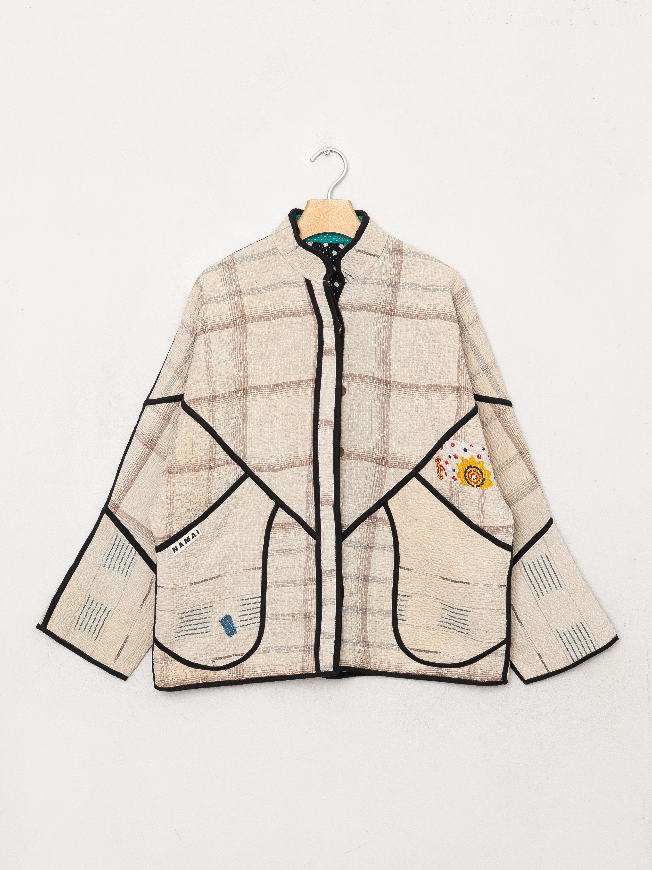 The Ladhiya Quilted Patchwork Kantha Jacket