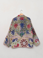 The Ladhiya Quilted Suzani Kantha Jacket