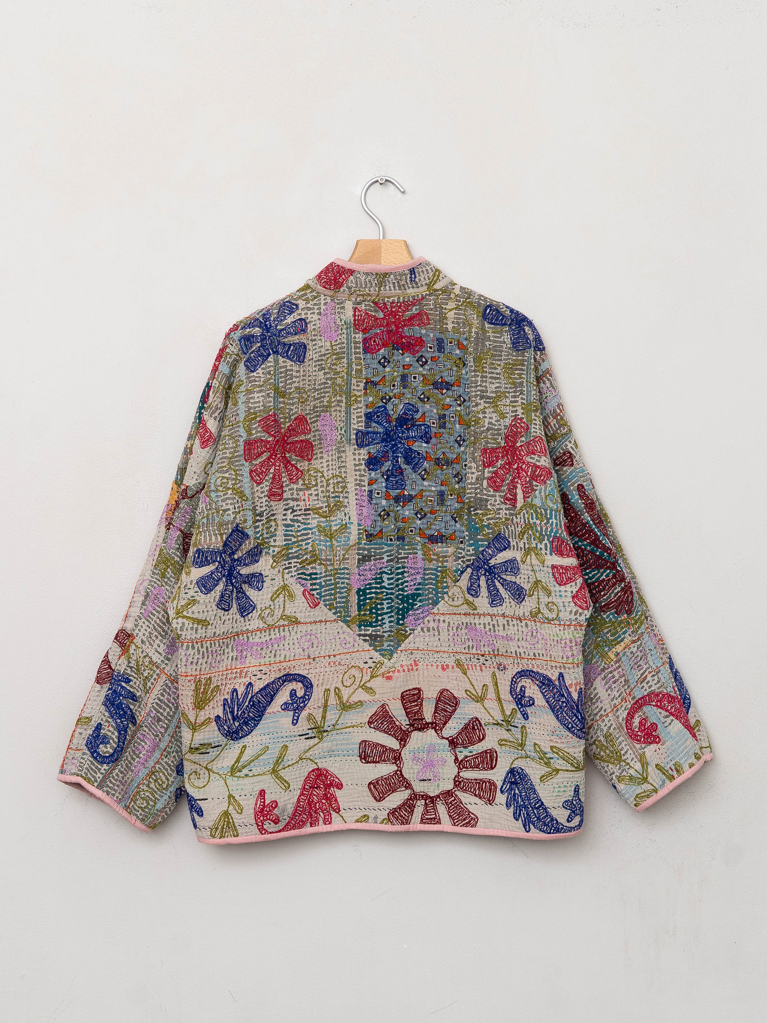 The Ladhiya Quilted Suzani Kantha Jacket