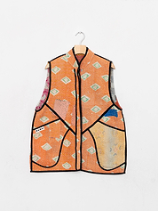 The Ladhiya Quilted Patchwork Kantha Vest