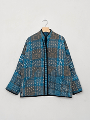 The Ladhiya Quilted Indigo Kantha Jacket Wholesale
