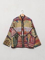 The Ladhiya Quilted Suzani Kantha Jacket