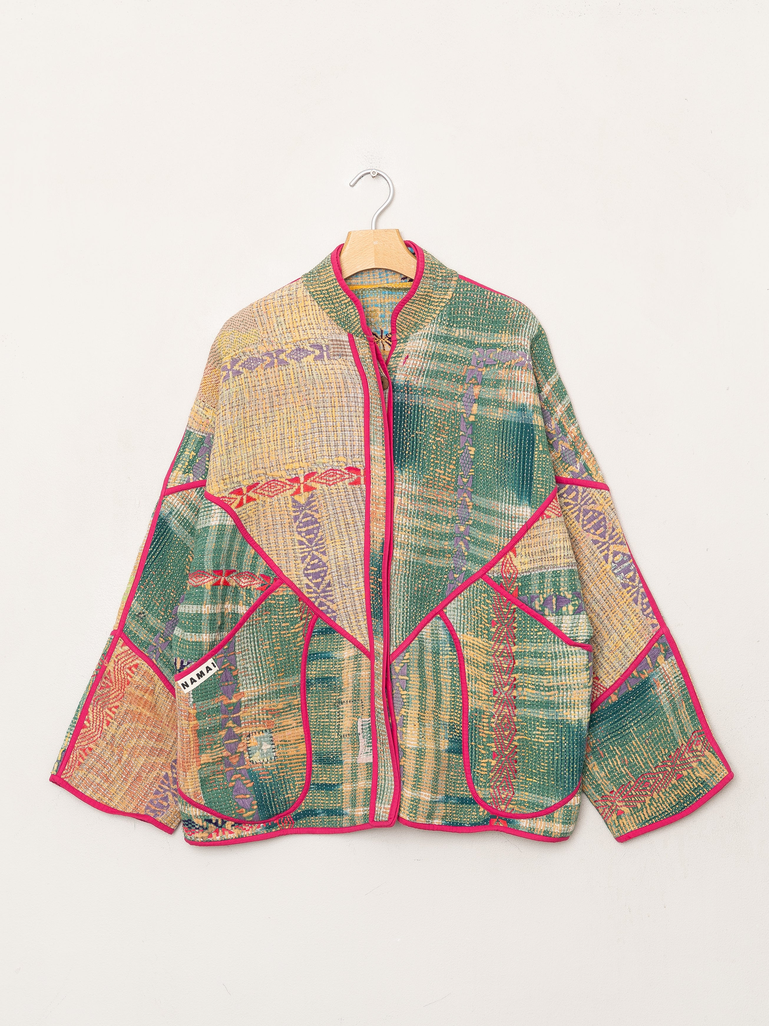 The Ladhiya Quilted Patchwork Kantha Jacket