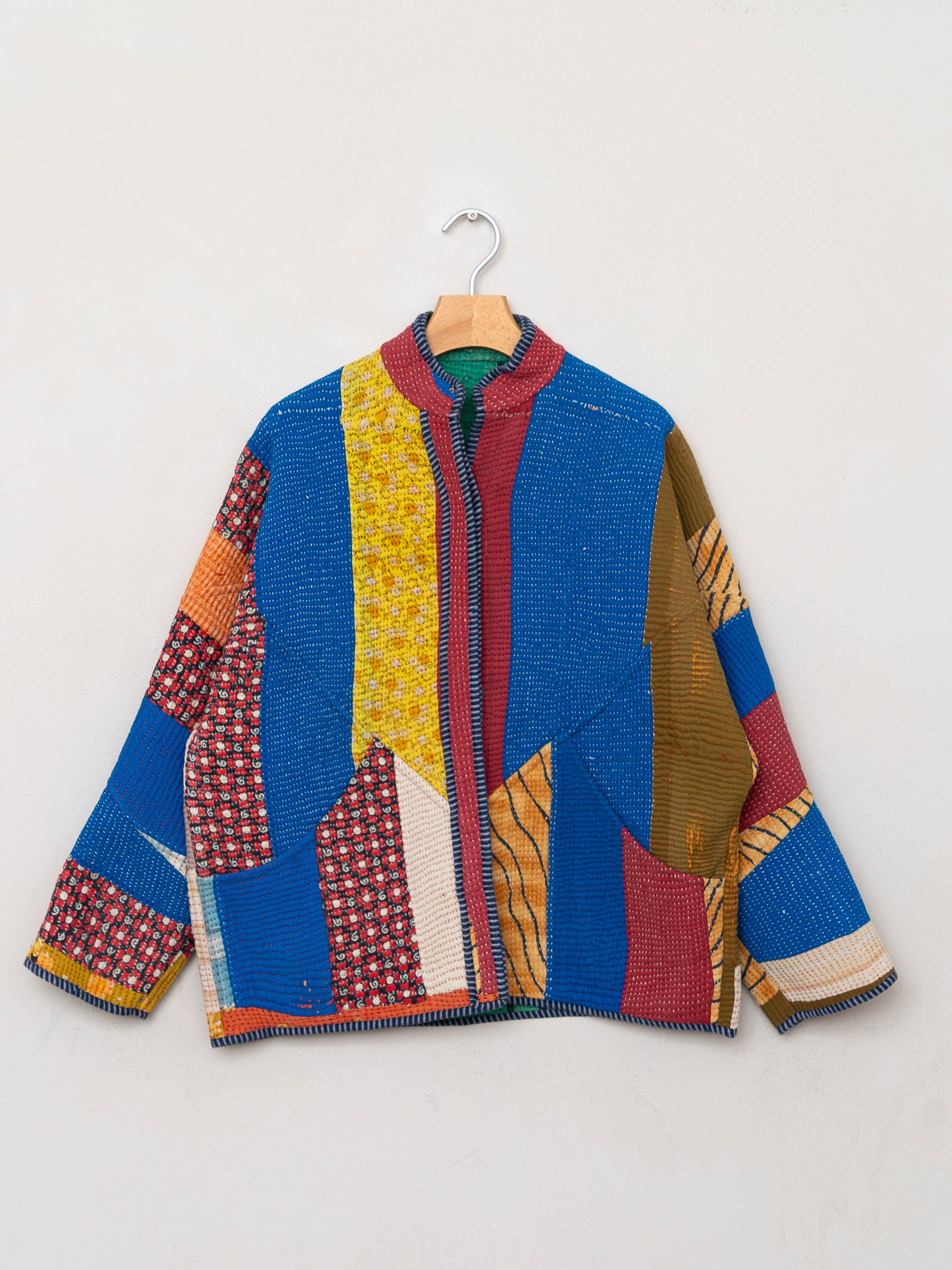 The Ladhiya Quilted Patchwork Kantha Jacket