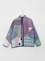 The Ladhiya Petite Quilted Patchwork Kantha Jacket
