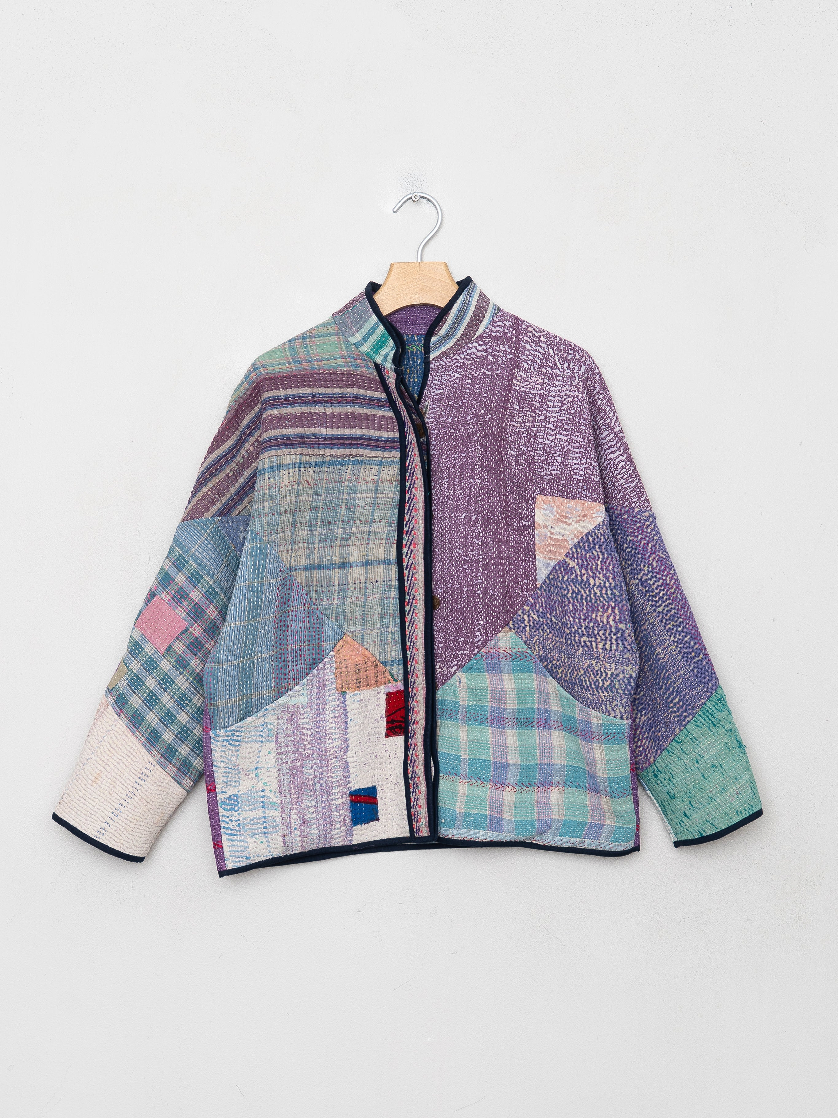 The Ladhiya Petite Quilted Patchwork Kantha Jacket