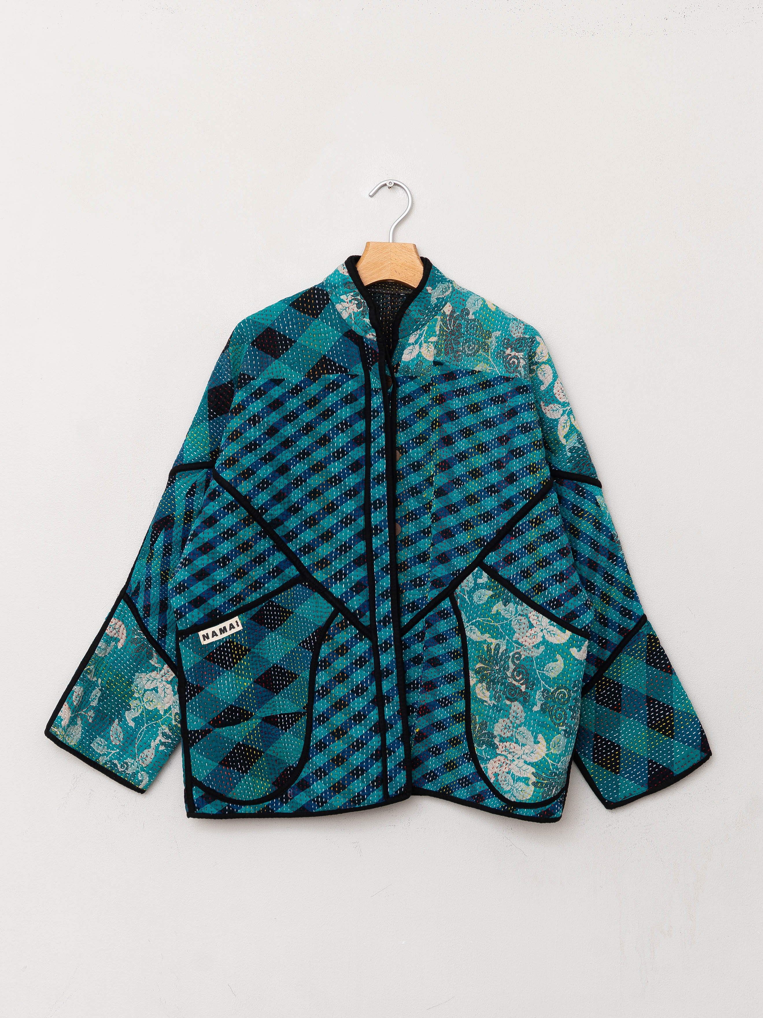 The Ladhiya Quilted Patchwork Kantha Jacket