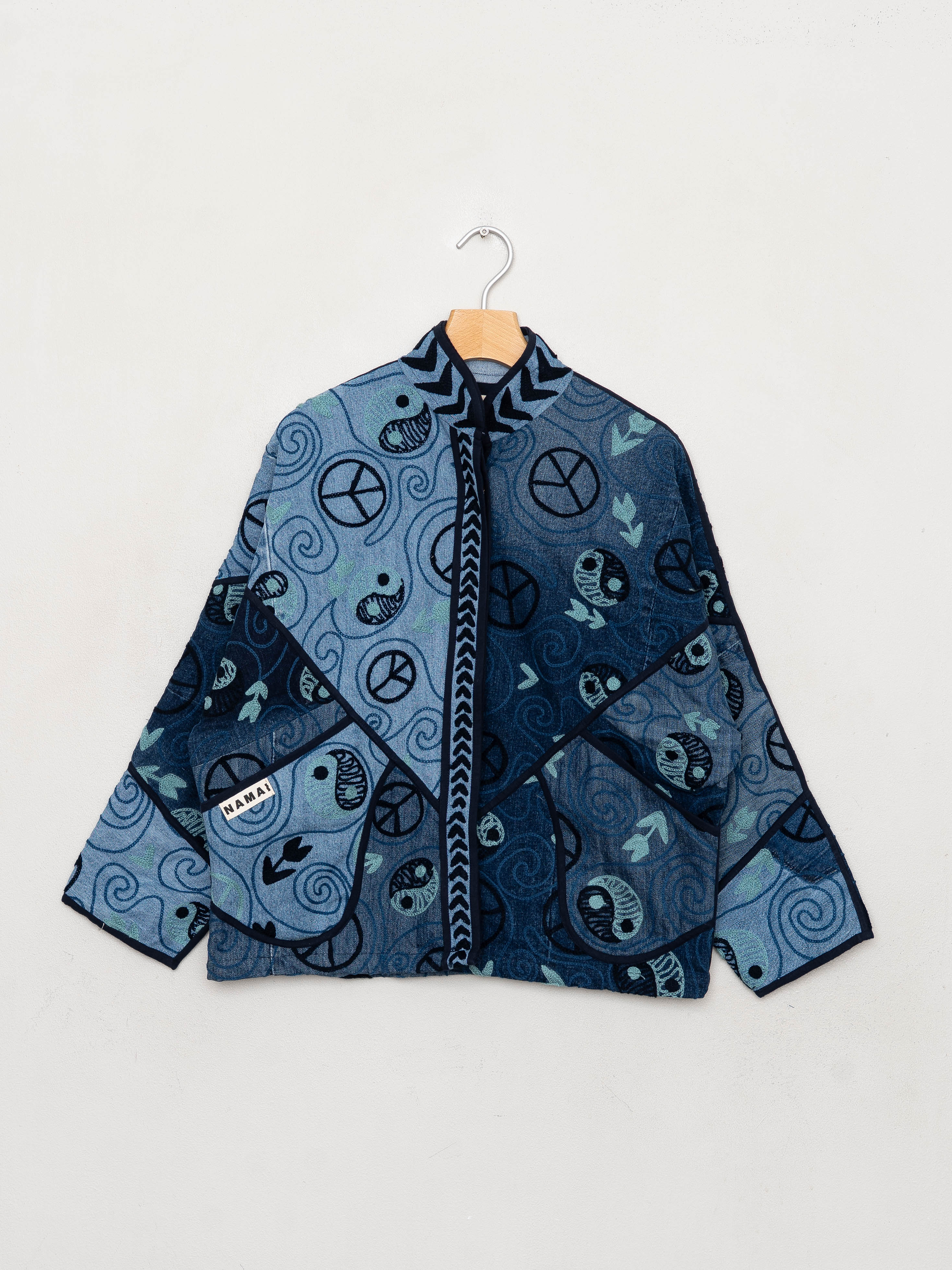 The Ladhiya Denim Suzani Jacket - Small