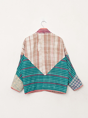 The Ladhiya Petite Quilted Patchwork Kantha Jacket