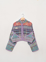 The Kaira Cropped Suzani Quilted Kantha Jacket Wholesale