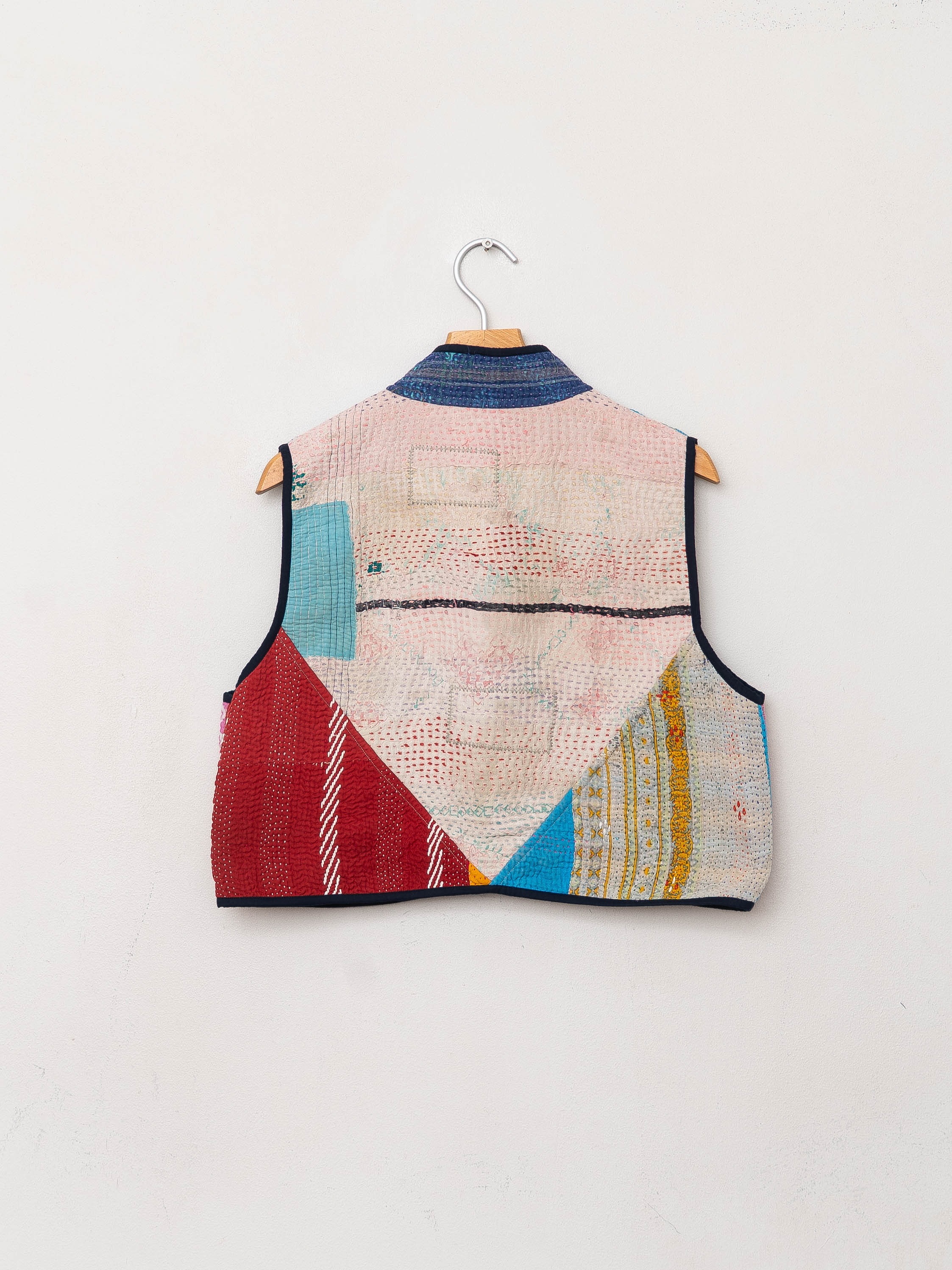 The Kaira Quilted Patchwork Kantha Vest