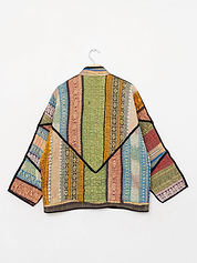 The Ladhiya Quilted Patchwork Kantha Jacket