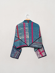 The Kaira Cropped Quilted Patchwork Kantha Jacket Wholesale
