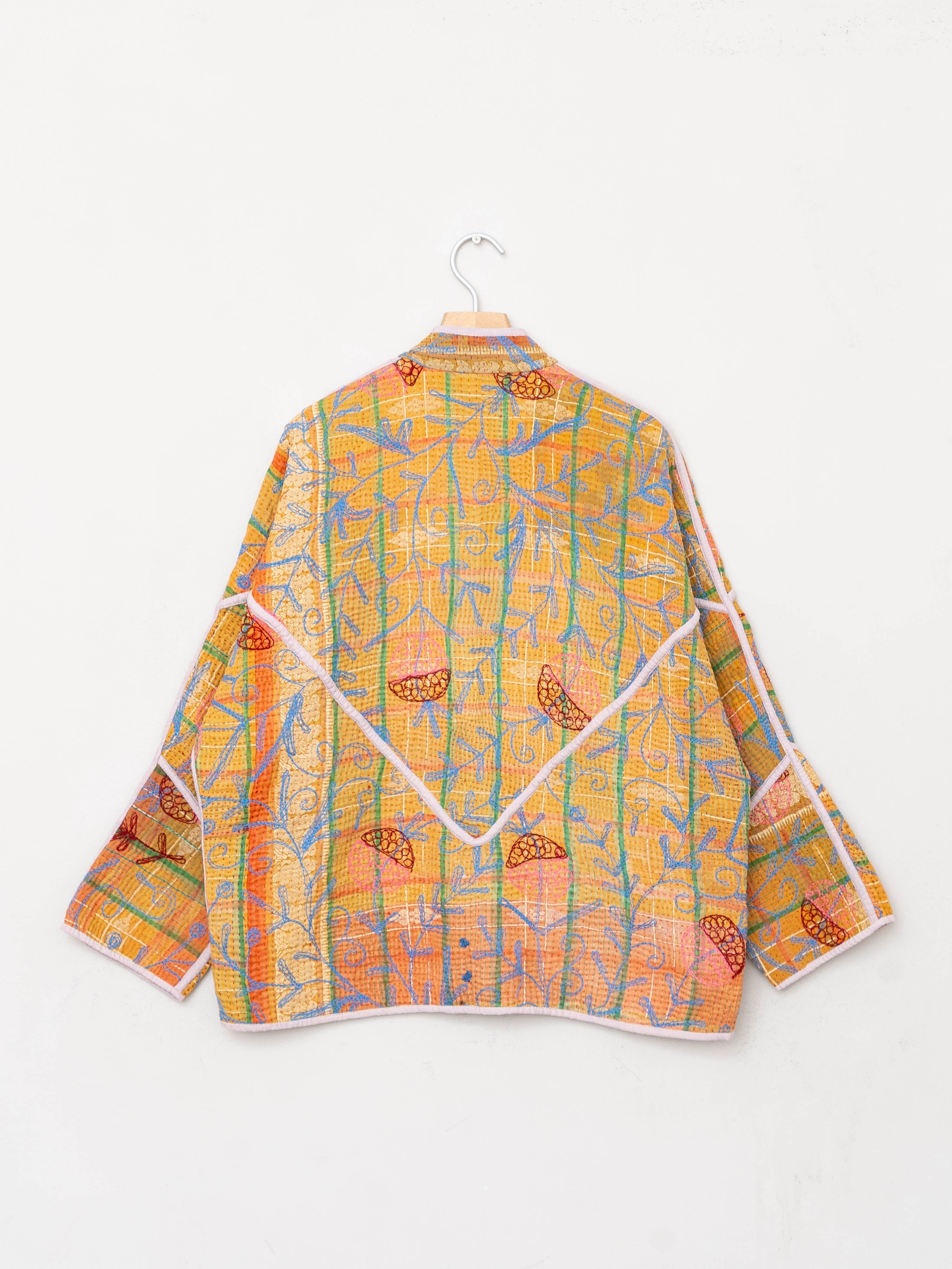 The Ladhiya Quilted Suzani Kantha Jacket