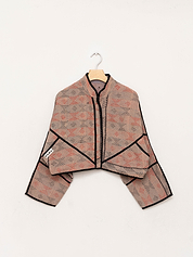 The Kaira Cropped Quilted Patchwork Kantha Jacket