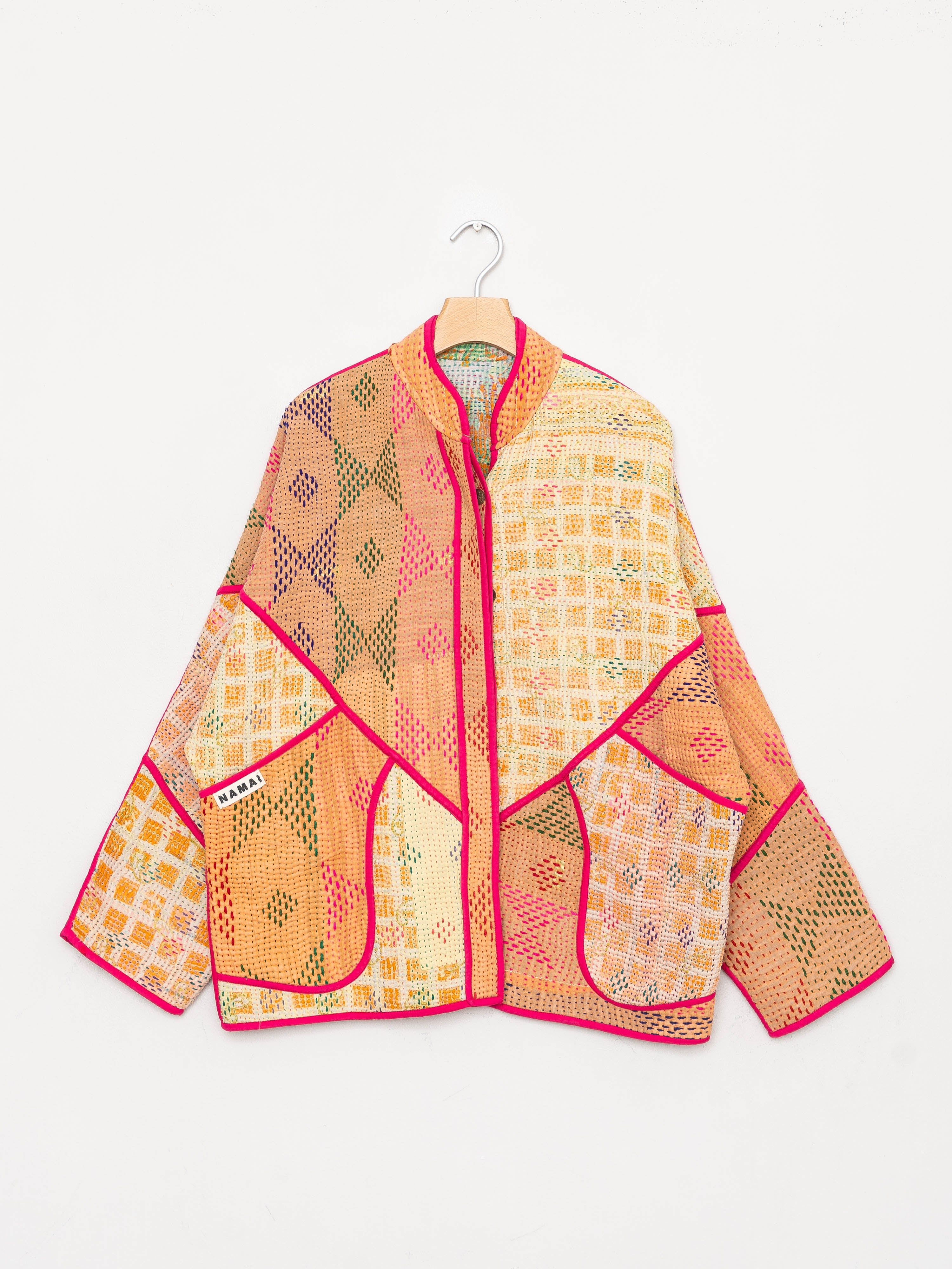 The Ladhiya Quilted Patchwork Kantha Jacket