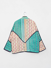 The Ladhiya Quilted Patchwork Kantha Jacket