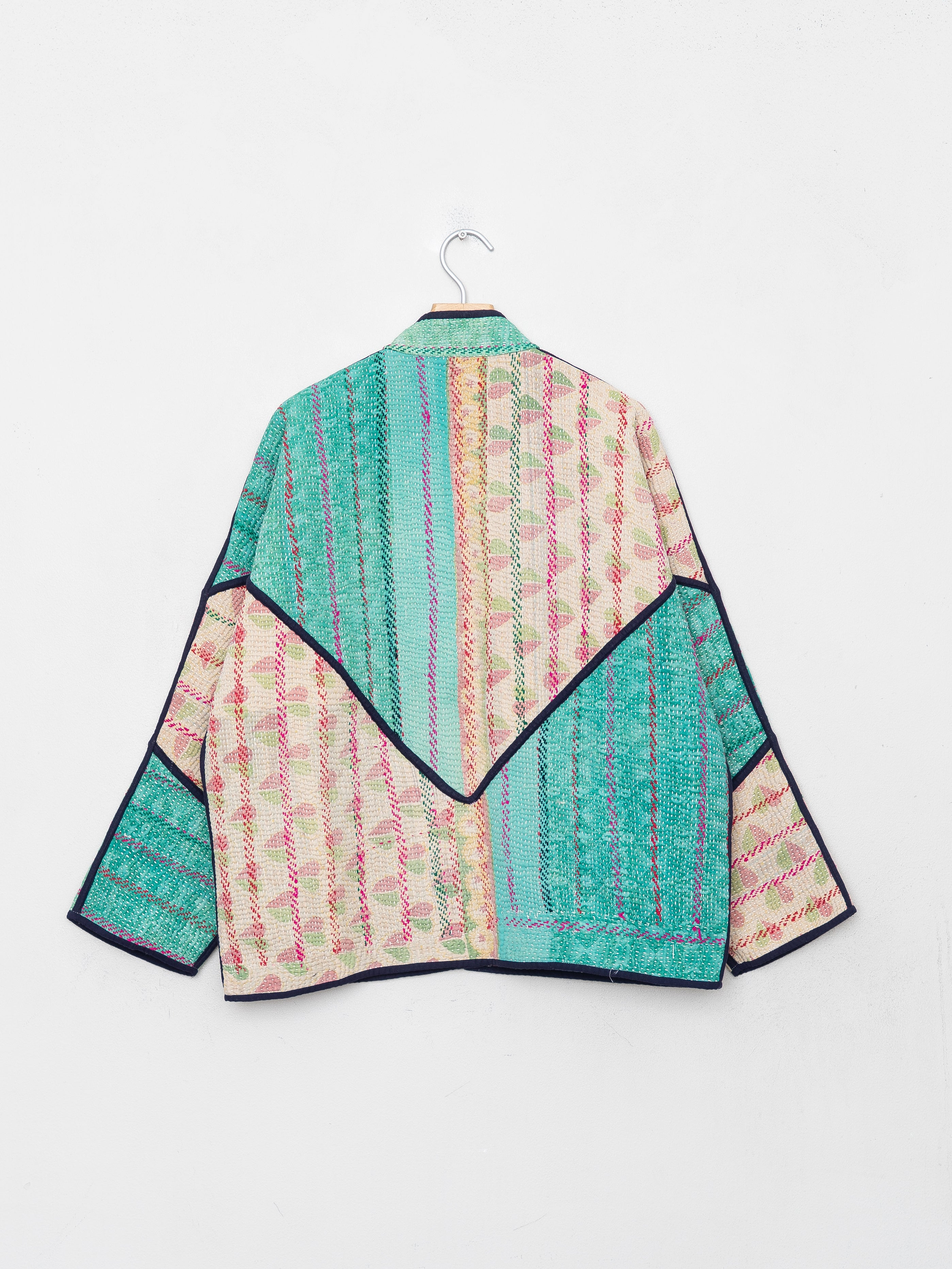 The Ladhiya Quilted Patchwork Kantha Jacket