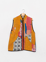 The Ladhiya Quilted Patchwork Kantha Vest