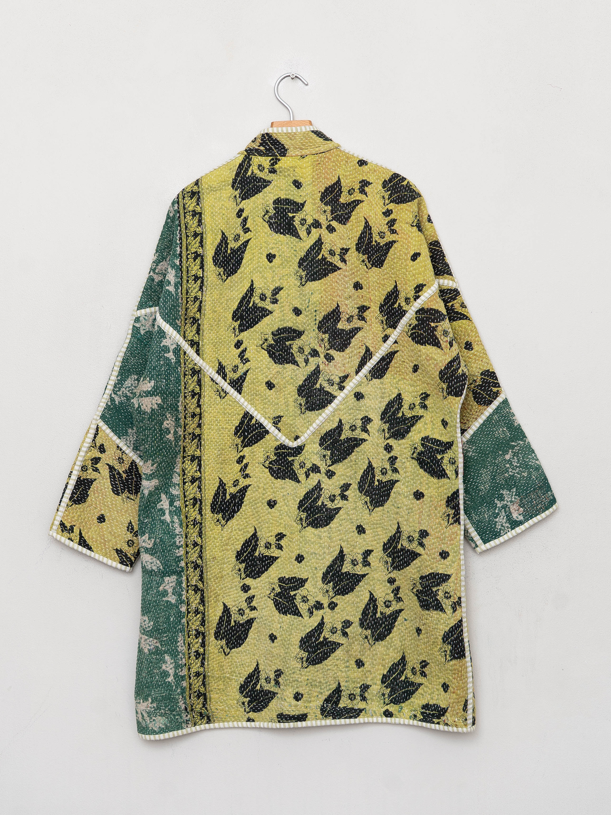 The Sai Quilted Patchwork Kantha Coat