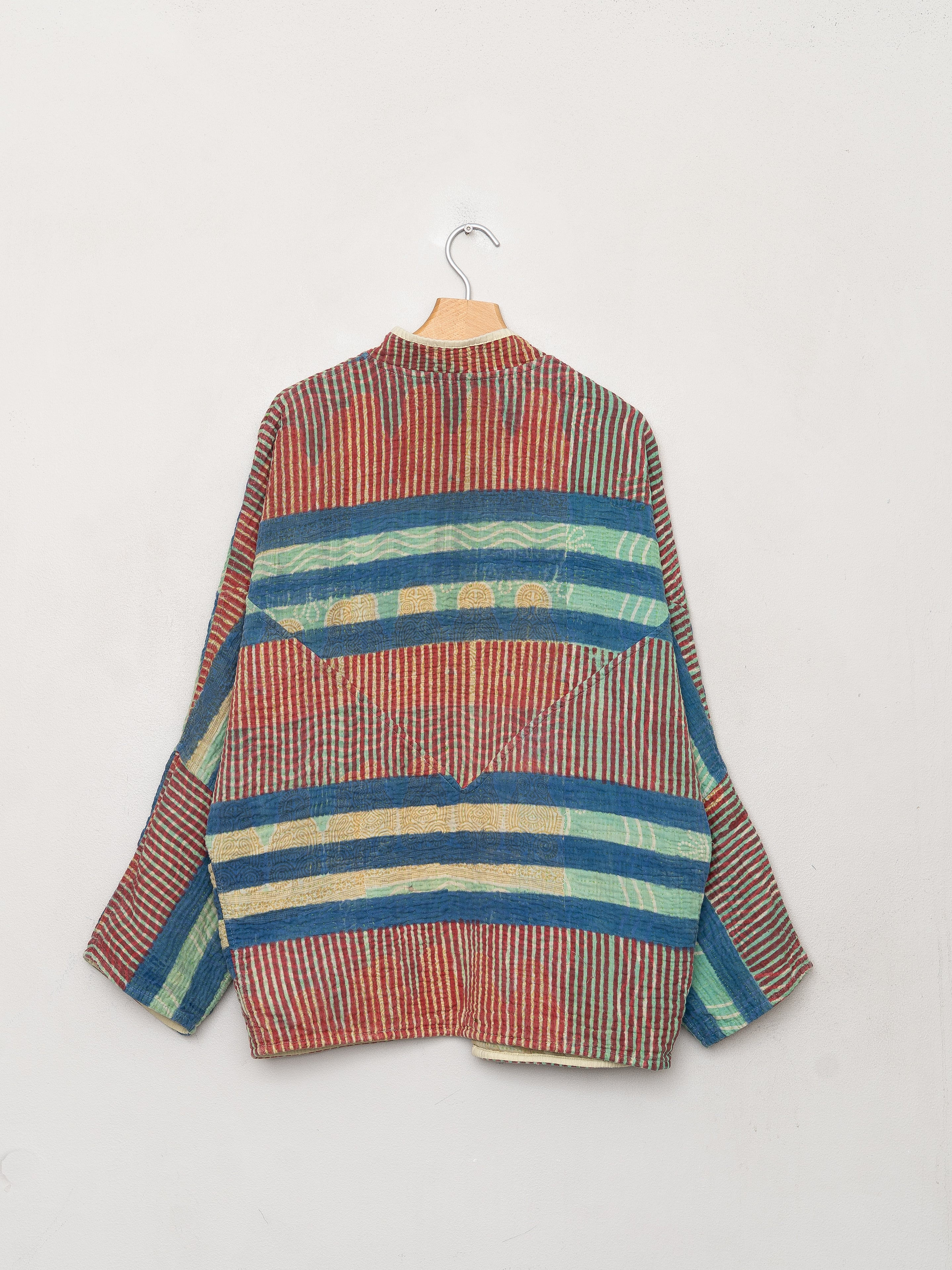 The Ishani Quilted Patchwork Kantha Jacket
