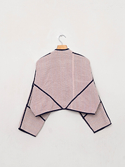 The Kaira Cropped Suzani Cut Out Kantha Jacket