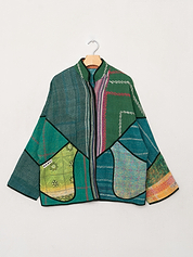 The Ladhiya Quilted Patchwork Kantha Jacket