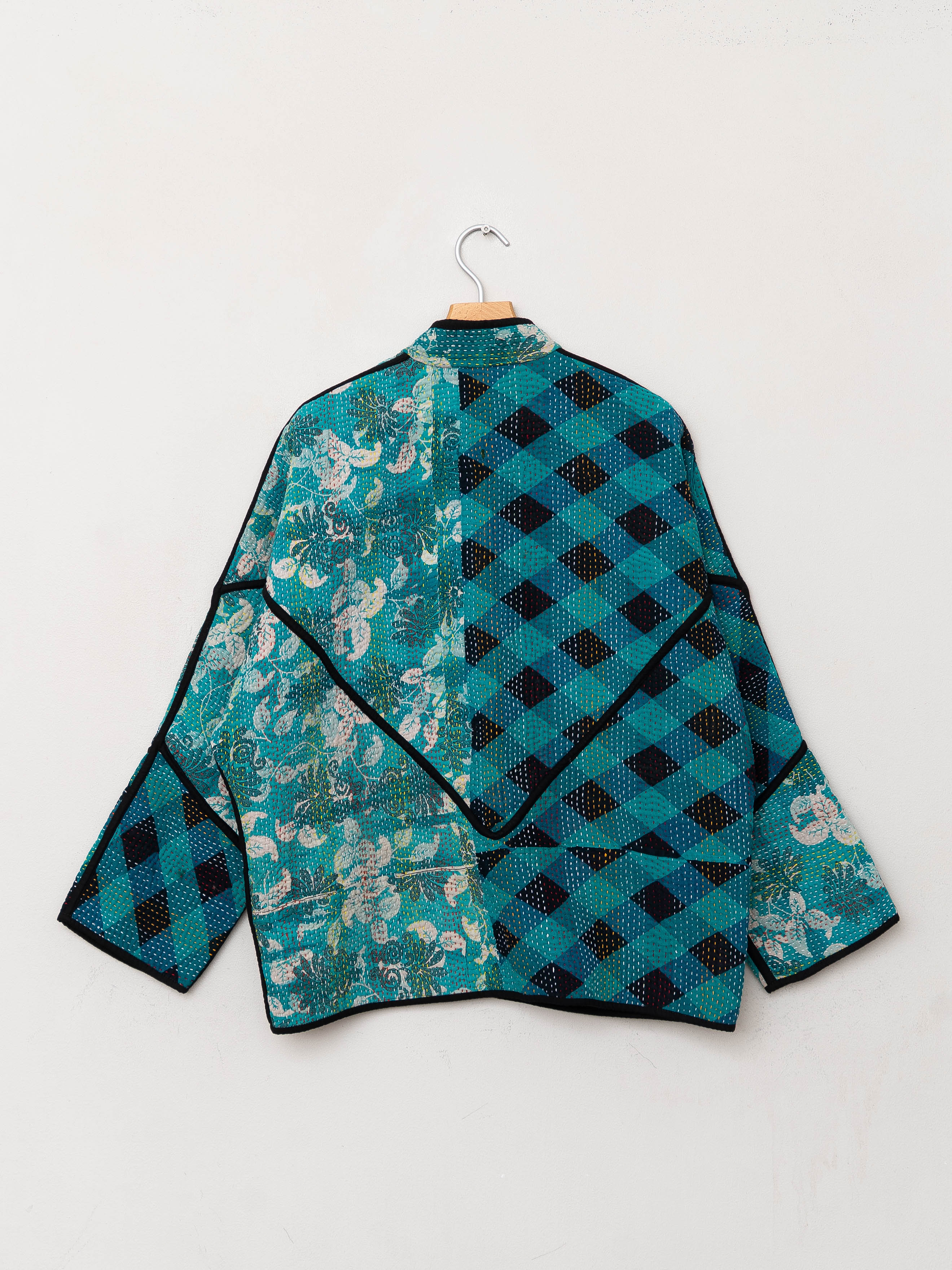 The Ladhiya Quilted Patchwork Kantha Jacket