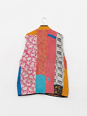The Ladhiya Quilted Patchwork Kantha Vest
