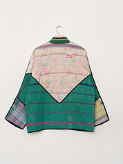 The Ladhiya Quilted Patchwork Kantha Jacket