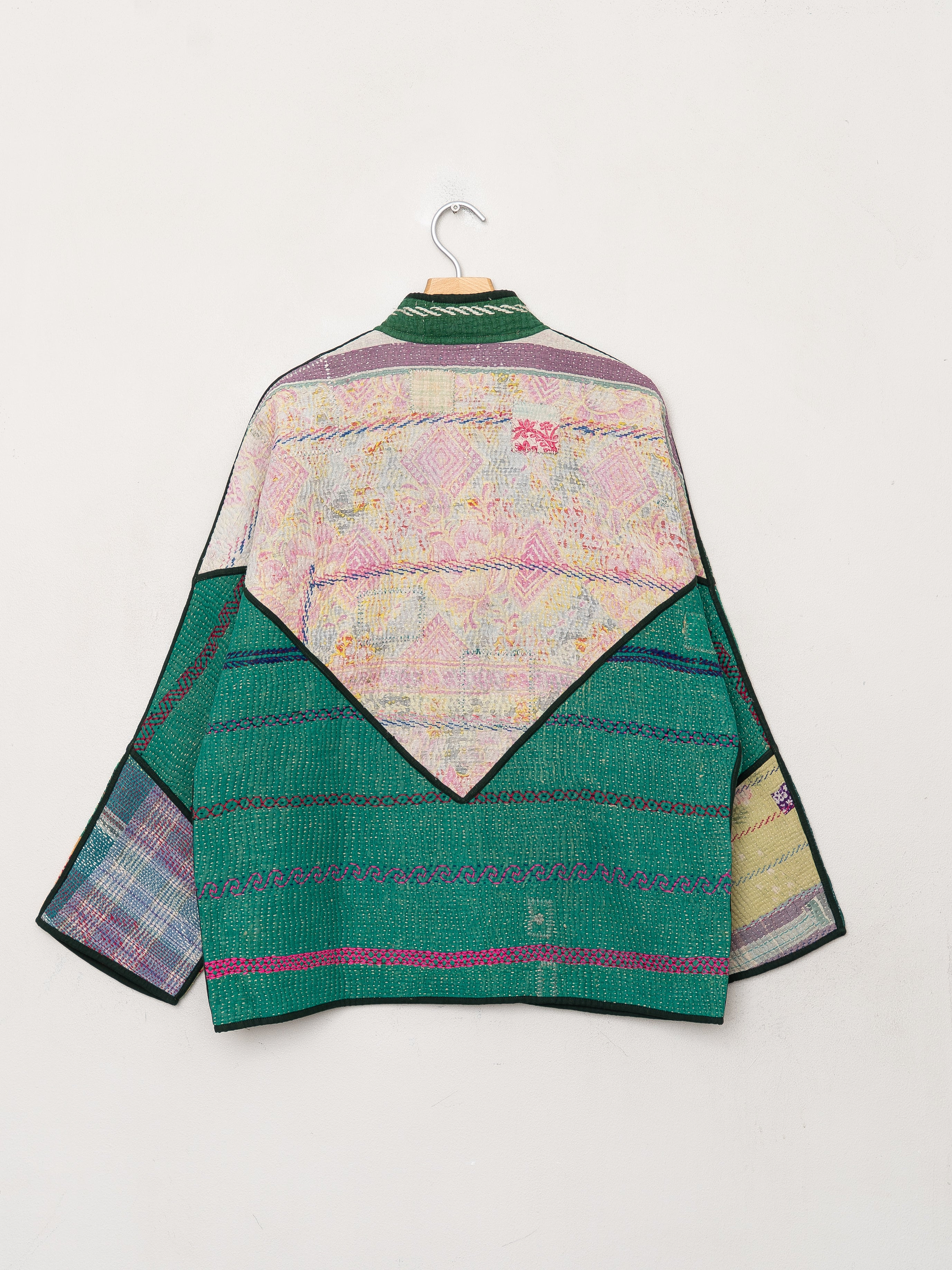 The Ladhiya Quilted Patchwork Kantha Jacket