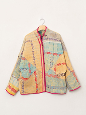The Ladhiya Quilted Patchwork Kantha Jacket