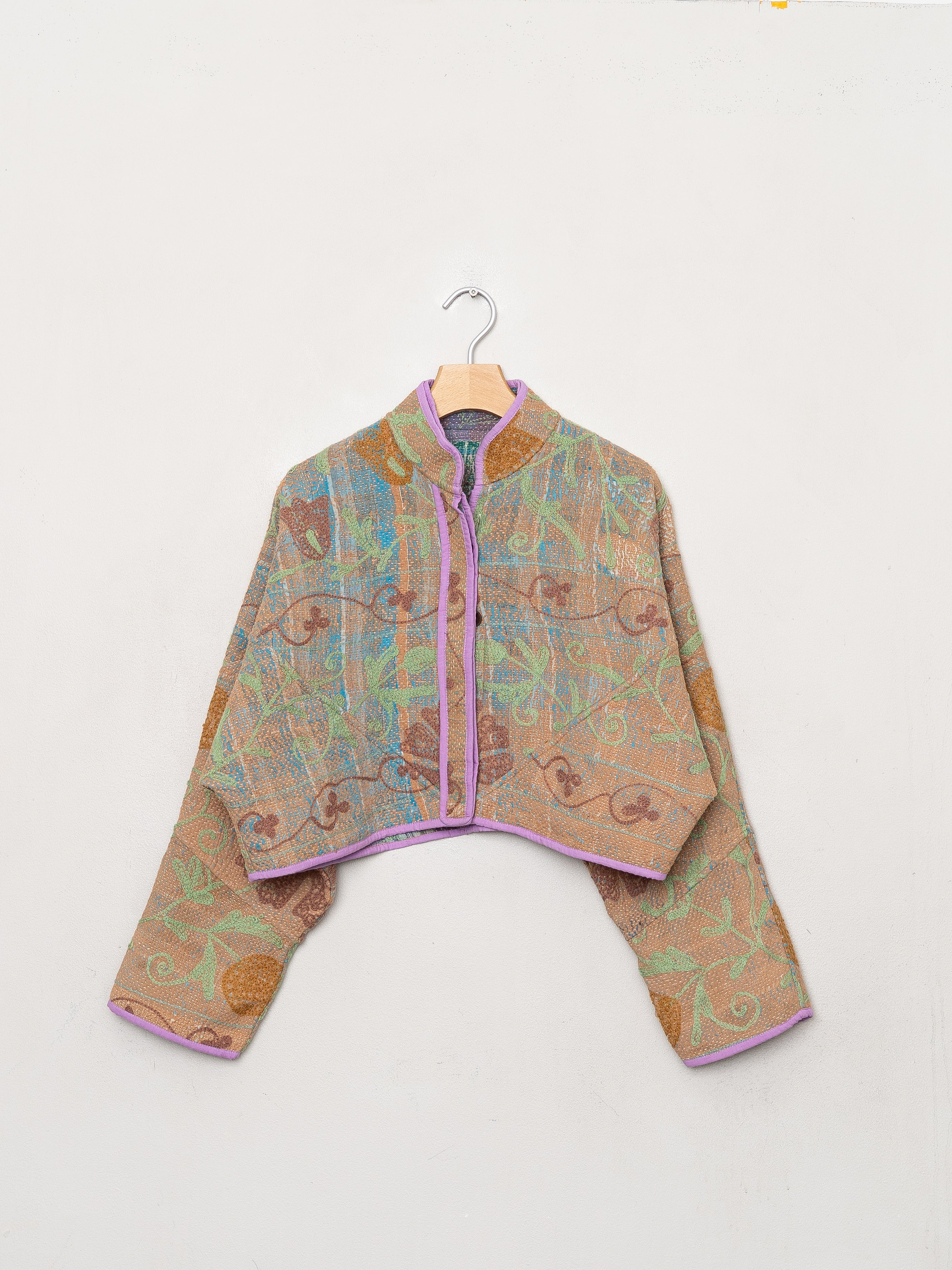 The Kaira Cropped Suzani Quilted Kantha Jacket Wholesale