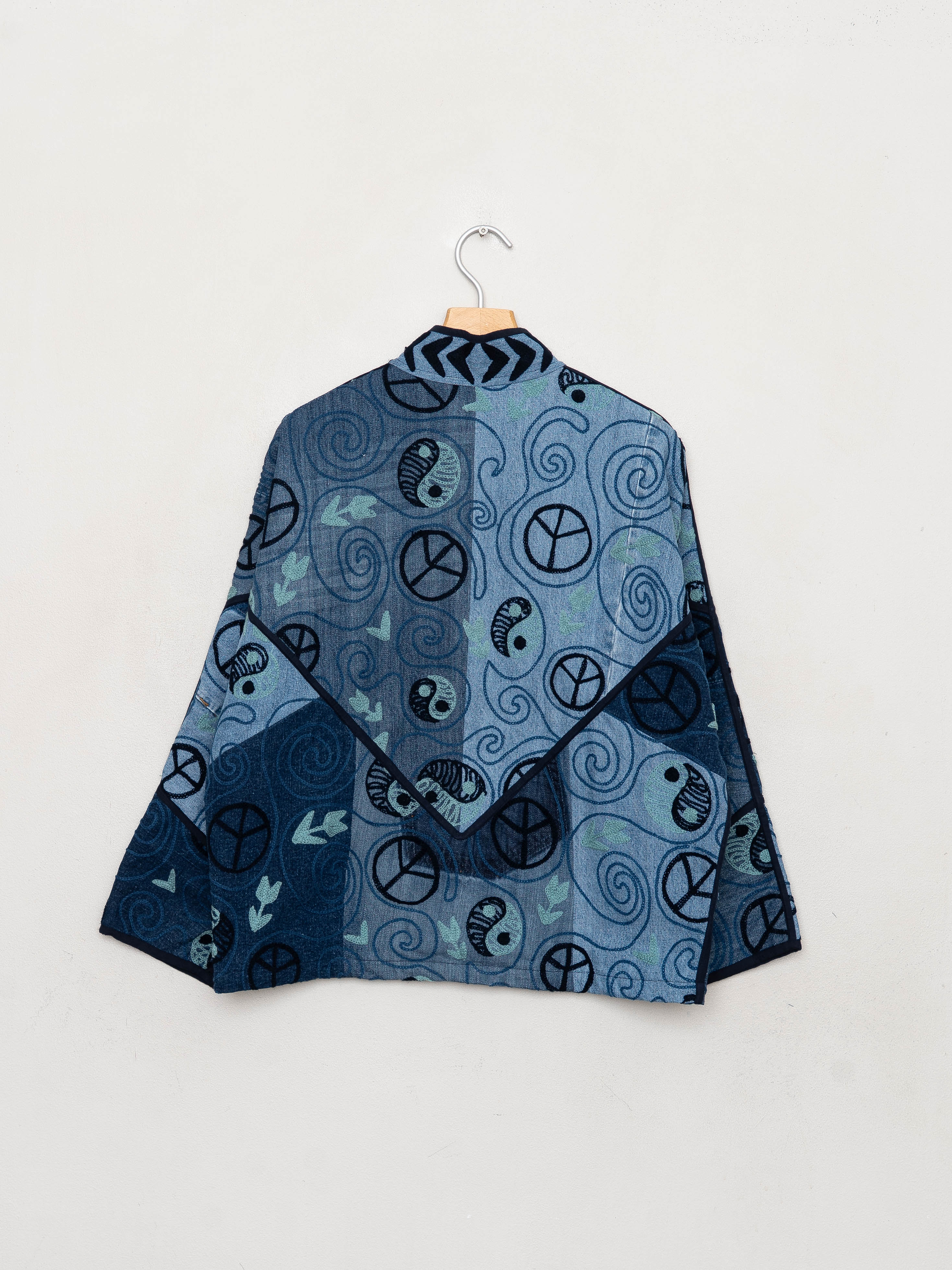 The Ladhiya Denim Suzani Jacket - Small