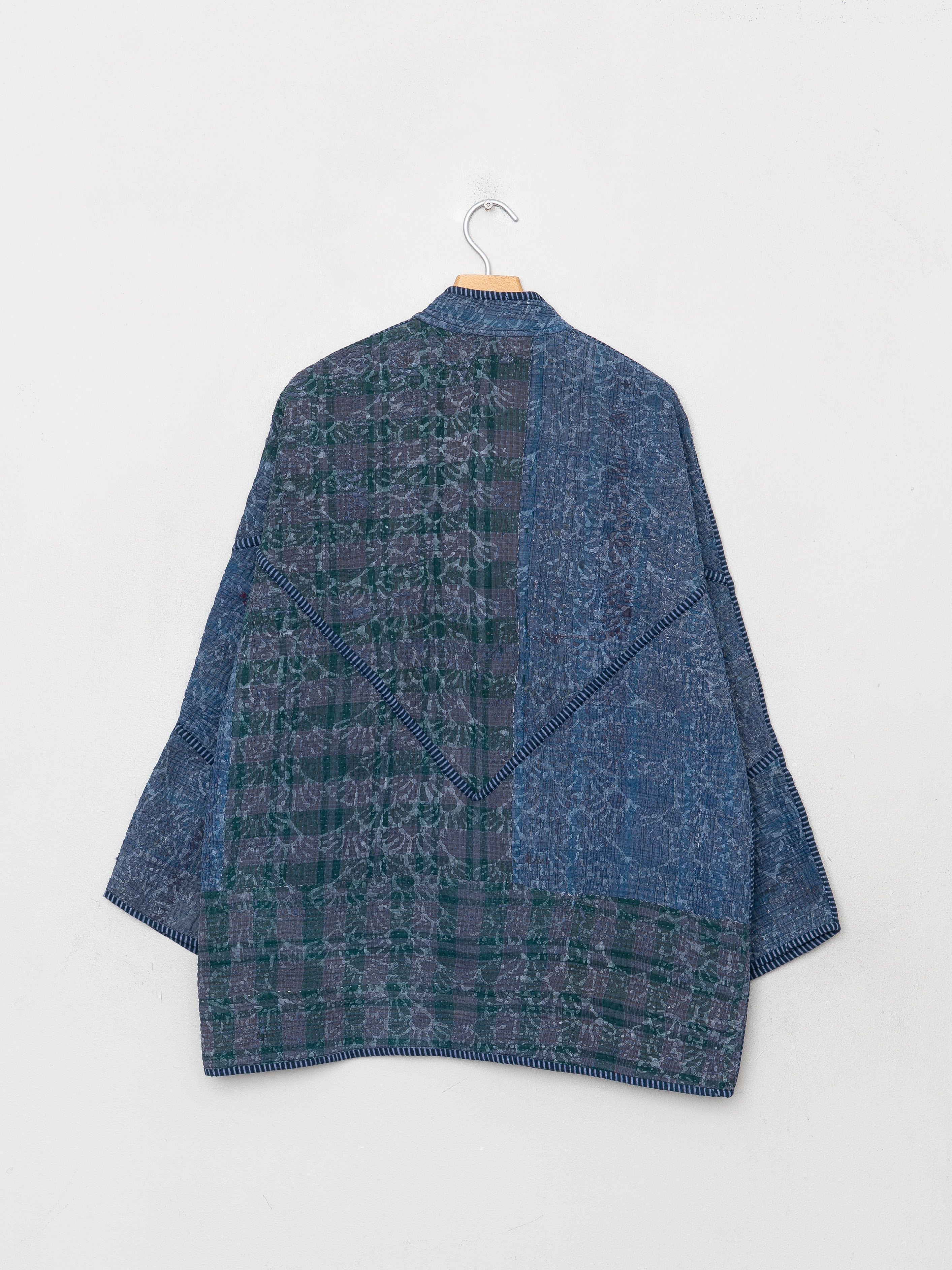 The Narmada Quilted Patchwork Kantha Jacket