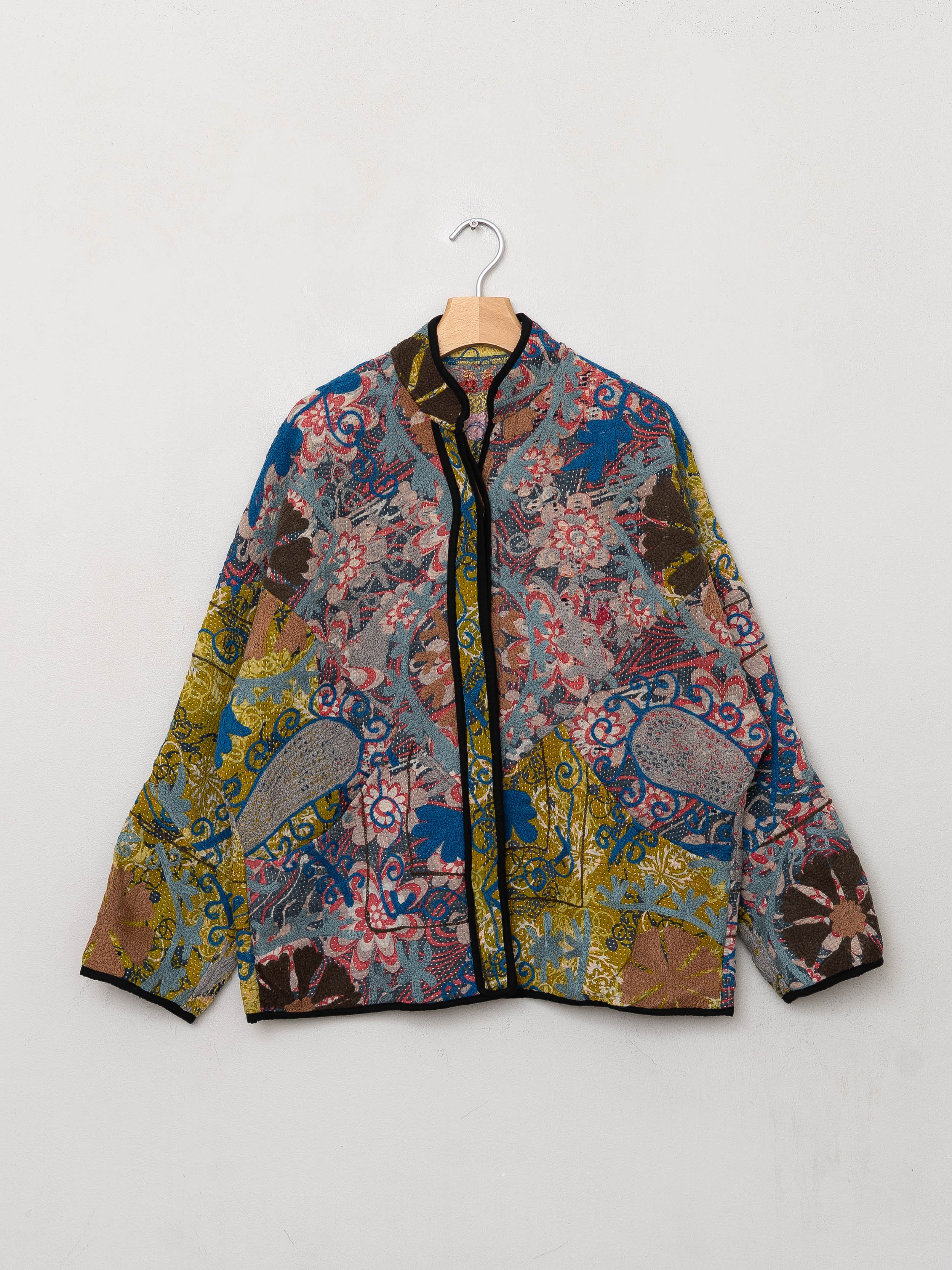 The Ladhiya Quilted Suzani Kantha Jacket