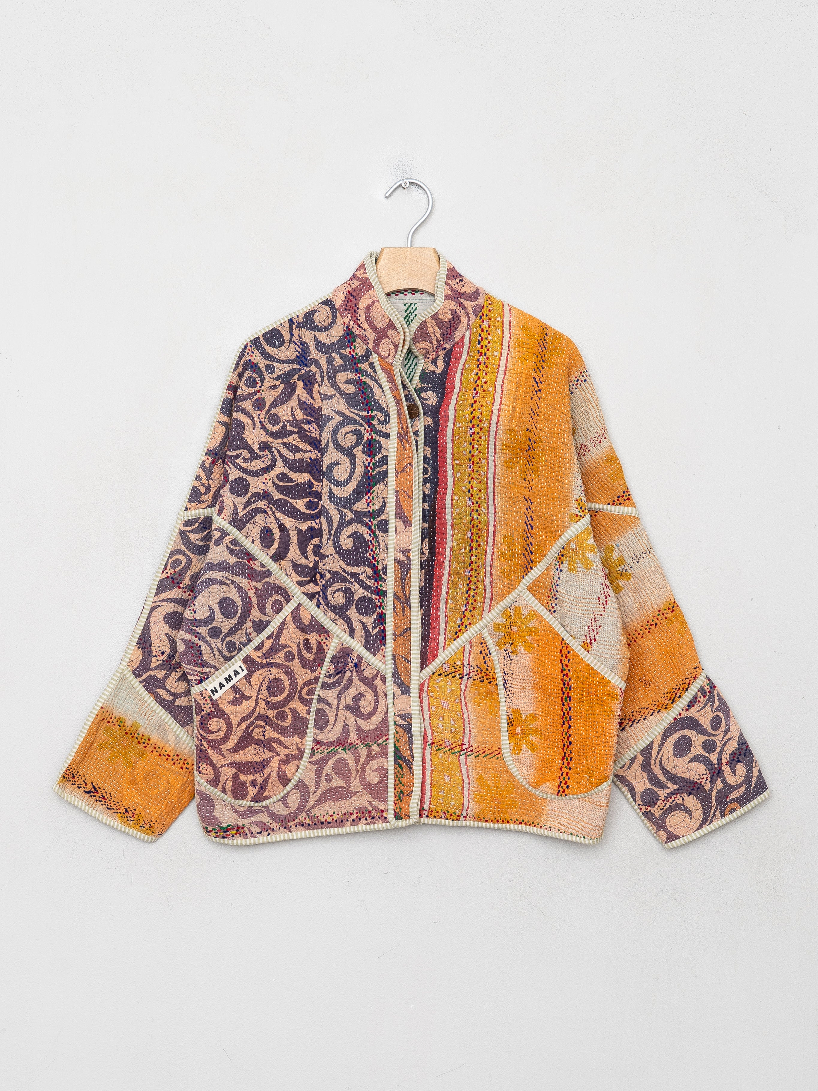 The Ladhiya Petite Quilted Patchwork Kantha Jacket