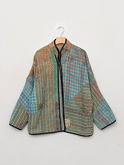 The Ladhiya Quilted Patchwork Kantha Jacket