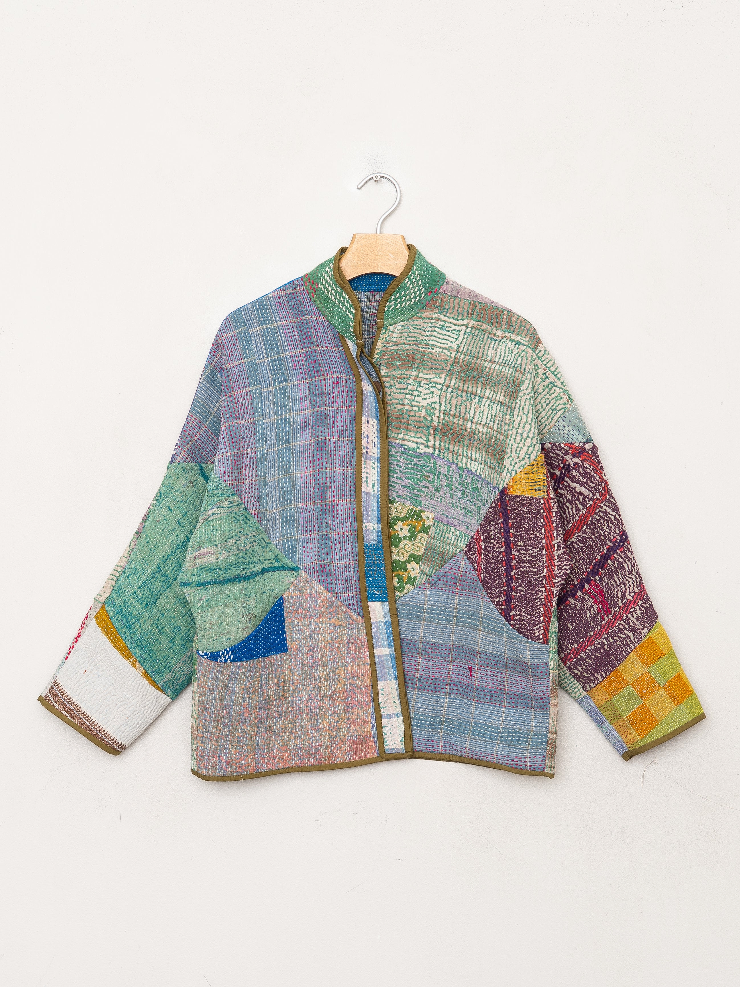 The Ladhiya Petite Quilted Patchwork Kantha Jacket